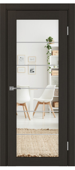 Парма_401АСС.2 молдинг алюм.хром.60  Венге FL (стекло: Зеркало/Зеркало)