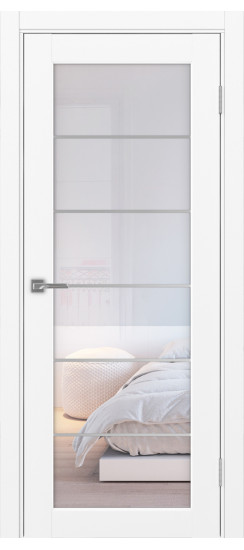 Парма_401АСС.2 молдинг алюм.хром.30  Белый снежный (заполнение: Прозрачное)