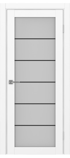 Турин_501АСС.2 молдинг алюм.чёрн.30  Белый снежный (заполнение: Мателюкс)
