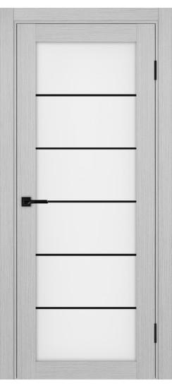 Турин_501АСС.2 молдинг алюм.чёрн.30  Дуб серый FL (заполнение: Мателюкс)