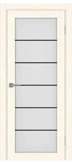 Турин_501АСС.2 молдинг алюм.чёрн.30  Ясень светлый (заполнение: Мателюкс)