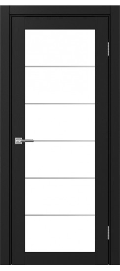 Турин_501АСС.2 молдинг алюм.хром.30  Антрацит (стекло: LACбелый)