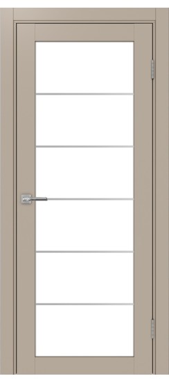 Турин_501АСС.2 молдинг алюм.хром.30  Мокко (стекло: LACбелый)