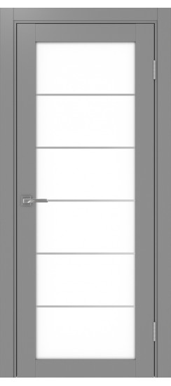 Турин_501АСС.2 молдинг алюм.хром.30  Серый (стекло: LACбелый)