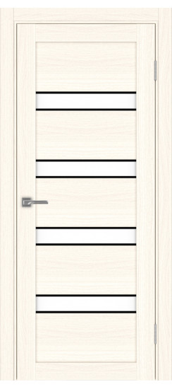 Турин_505AПC.12 молдинг алюм.чёрн.30  Ясень светлый (стекло: LACбелый)