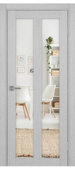 Турин_521.22.60  Дуб серый FL (стекло: Зеркало/Зеркало)