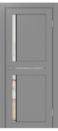 Турин_523АПП.221 молдинг алюм.чёрн.60  Серый (стекло: Зеркало/Зеркало)