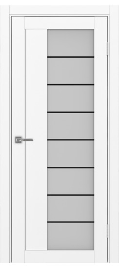 Турин_524АСС.22 молдинг алюм.чёрн.60  Белый снежный (заполнение: Мателюкс)