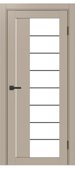 Турин_524АСС.22 молдинг алюм.чёрн.60  Мокко (стекло: LACбелый)