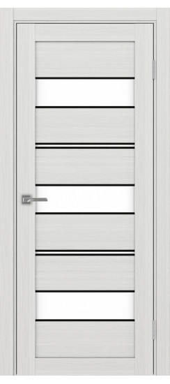 Турин_526АППmax.122 молдинг алюм.чёрн.40  Ясень серебристый (стекло: LACбелый)