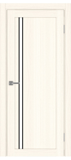 Турин_527АПС.121 молдинг алюм.чёрн.35  Ясень светлый (стекло: LACбелый)