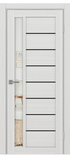 Турин_554АПП.21 молдинг алюм.чёрн.60  Ясень серебристый (стекло: Зеркало)