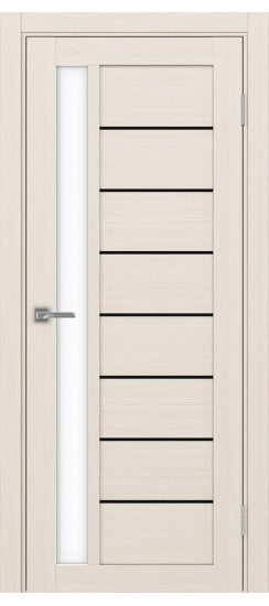 Турин_554АПП.21 молдинг алюм.чёрн.60  Ясень перламутровый (стекло: LACбелый)