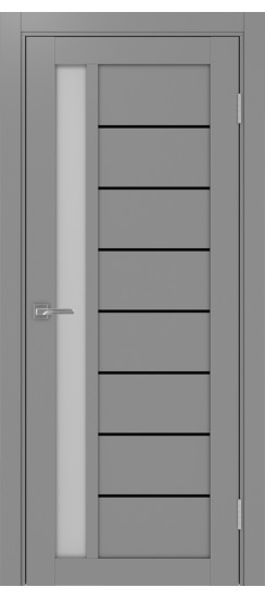 Турин_554АПП.21 молдинг алюм.чёрн.60  Серый (заполнение: Мателюкс)