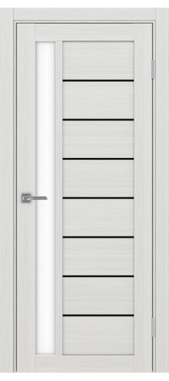 Турин_554АПП.21 молдинг алюм.чёрн.60  Ясень серебристый (стекло: LACбелый)