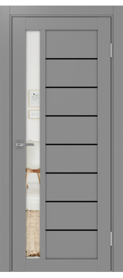 Турин_554АПП.21 молдинг алюм.чёрн.60  Серый (стекло: Зеркало)