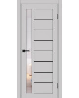 Турин_554АПП.21 молдинг алюм.чёрн. ЭКО-шпон Пепельный