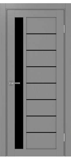 Турин_554АПП.21 молдинг алюм.чёрн.60  Серый (стекло: LACчерный)