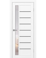 Турин_554АПП.21 молдинг алюм.чёрн. ЭКО-шпон Белый снежный