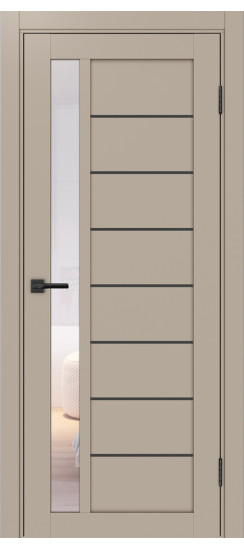 Турин_554АПП.21 молдинг алюм.чёрн.60  Мокко (заполнение: Прозрачное)