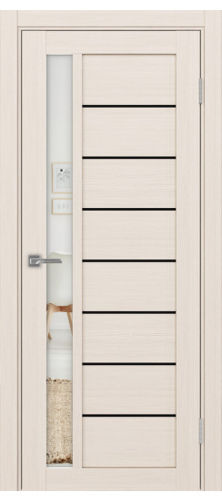 Турин_554АПП.21 молдинг алюм.чёрн.60  Ясень перламутровый (стекло: Зеркало)