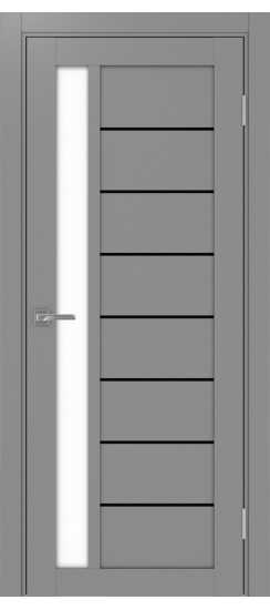 Турин_554АПП.21 молдинг алюм.чёрн.60  Серый (стекло: LACбелый)