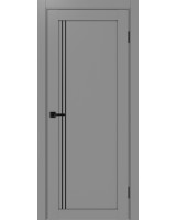 Турин_566АПП.111 молдинг алюм.чёрн. ЭКО-шпон Серый