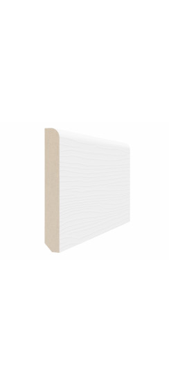 Плинтус 75*10*2070мм.  Белый лёд