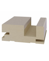 Перекладина для "дверь-книжка" 80*32*2070мм.  Мокко