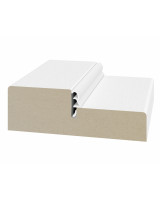 Стойка порога с уплотнителем 80*26*2070мм.  Белый снежный