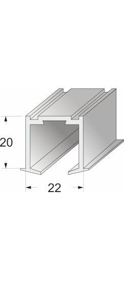 Направляющая для двери "книжка" 2000мм.