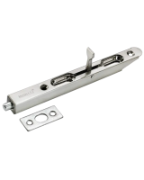 Шпингалет полукруглый с отв. частью "Morelli" бел. никель OL160 SN