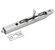 Шпингалет полукруглый с отв. частью "Morelli" бел. никель OL160 SN