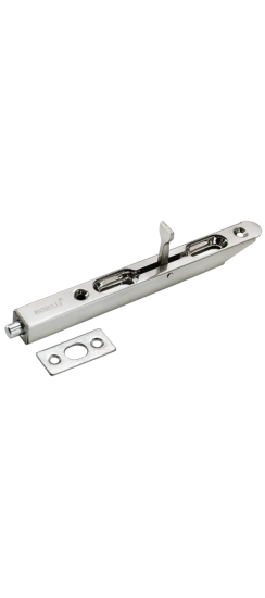 Шпингалет полукруглый с отв. частью "Morelli" бел. никель OL160 SN