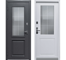 Входная УЛИЧНАЯ дверь ТД-cтиль стеклопакет (ТЕРМОРАЗРЫВ), Цвет:  Белый