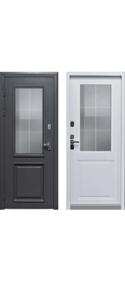 Входная УЛИЧНАЯ дверь ТД-cтиль стеклопакет (ТЕРМОРАЗРЫВ), Цвет: Белый