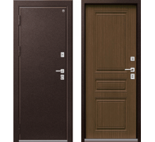 Входная УЛИЧНАЯ дверь Сибирь-термо 4 (ТЕРМОРАЗРЫВ), Цвет: Миндаль