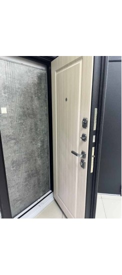 Входная дверь в квартиру Агат-6, Цвет: Ларче крема