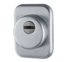 Броненакладка на ЦМ квадрат  (от вырывания, 25 мм) ET/ATC-Protector 1-25(SQ) SC-14 Матовый хром