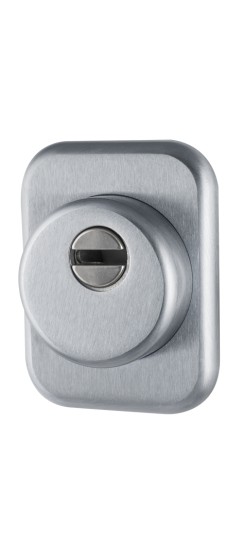 Броненакладка на ЦМ квадрат (от вырывания, 25 мм) ET/ATC-Protector 1-25(SQ) SC-14 Матовый хром