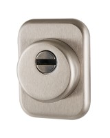 Броненакладка на ЦМ квадрат  (от вырывания, 25 мм) ET/ATC-Protector 1-25(SQ) SN-3 Мат.никель box