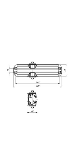 Доводчик дверной DC20-4/TS-68 ФОП AL до 85 кг (алюминий)