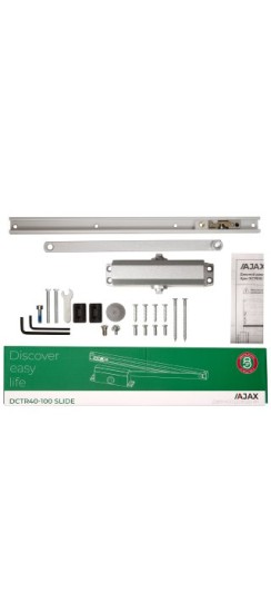 Доводчик дверной DCTR40-100 slide AL алюминий