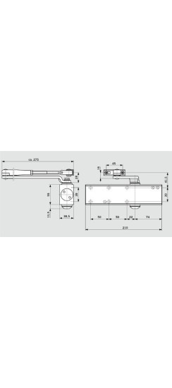 Доводчик дверной TS-Profil EN2/3/4+Size5 BCA, с рычажной тягой, белый (DIY)