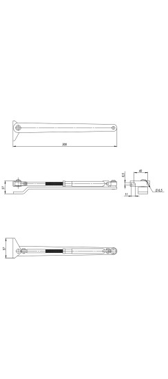 Рычажная тяга DCS.UN.BC/DA (25-140) AL (алюминий)