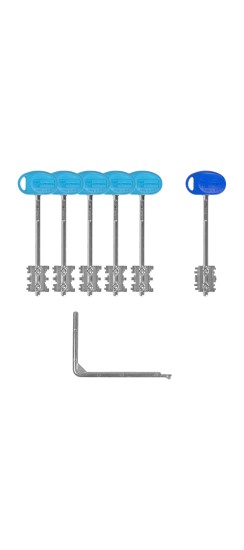 Комплект ключей для перекодируемых замков с торца двери 91.399/T1 MY KEY (60 мм)