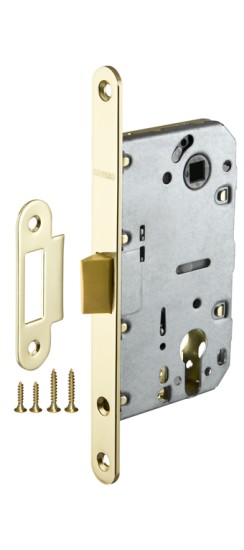 Корпус врезного замка c защёлкой PLASTP85C-50 (P85C-50) GP латунь