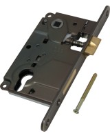 Корпус врезного замка под цилиндр CENTRO B01025.50.12 ригель+защёлка (античная бронза)