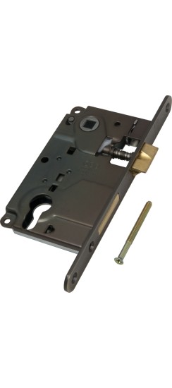 Корпус врезного замка под цилиндр CENTRO B01025.50.12 ригель+защёлка (античная бронза)