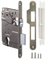 Корпус врезного замка c защёлкой METLH25-50 Box (LH 25-50) AB бронза